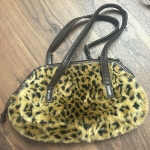 Y2K cheetah print bag